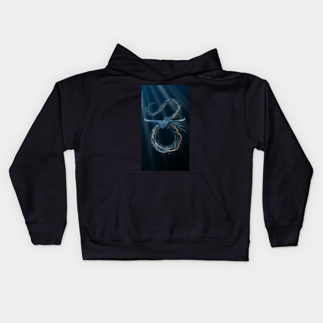 Ghost Leviathan Kids Hoodie by DahlisCrafter